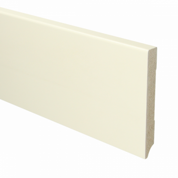 Vochtwerende MDF plint Modern 9x55mm wit Gelakt RAL9010 - 16104 