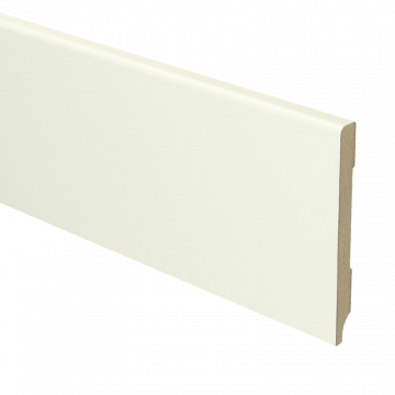 Vochtwerende MDF plint Modern 9x90mm wit Gelakt RAL9010 - 16106