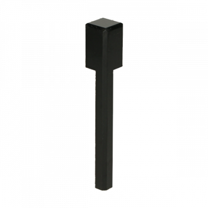 Vochtwerende MDF Binnenhoek Gelakt Zwart RAL9005 t.b.v. MDF overzetplint 18x120mm - 16555 main product photo