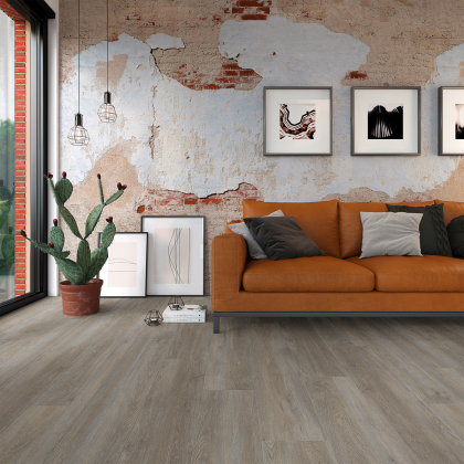 ViFloors Grijs/Bruin Eiken Rigid Click PVC C5600 incl. vaste ondervloer ACTIE OP=OP main product photo
