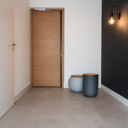 Hebeta Montinique Rigid Click PVC Tegel Beton Design Lichtgrijs Incl. vaste ondervloer 57114 main product photo