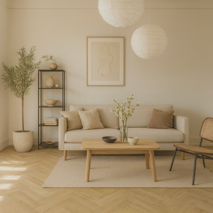 Hebeta Montinique Rigid Click PVC Clermont Visgraat XL Naturel eiken gebrand Incl. vaste ondervloer 57822 main product photo