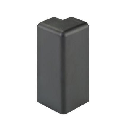 Kunststof buitenhoek (2 stuks) Recht Robuust 15x65mm Zwart - 0108678 *MEDIO OKTOBER LEVERBAAR* main product photo