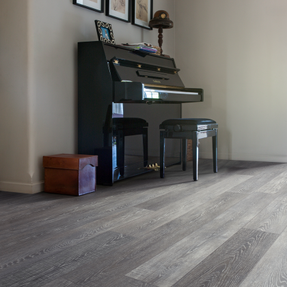 COREtec Click PVC Essentials 1800 Greystone Oak 34 LVRE 634 main product photo