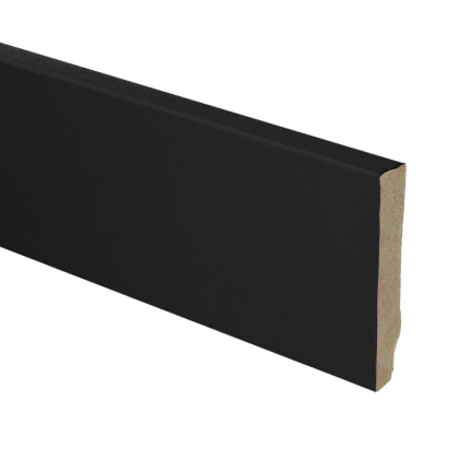 Vochtwerende MDF plint Modern Recht 12x70mm Zwart Folie - 16751 main product photo