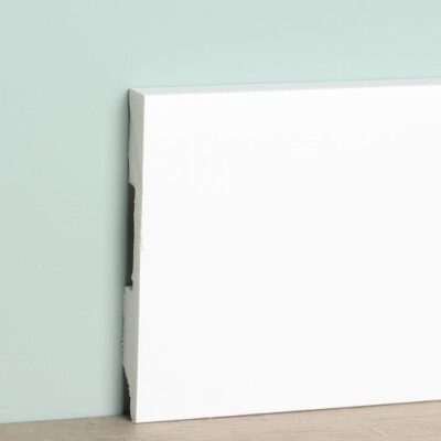 Watervaste kunststof plint Recht Wit 15x120mm - 0108510