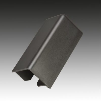 Kunststof buitenhoek (2 stuks) Recht Robuust 18x75mm Zwart - 0108676