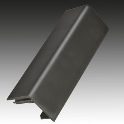 Kunststof buitenhoek (2 stuks) Recht Robuust 18x120mm Zwart - 0108677