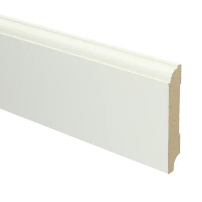 Vochtwerende MDF plint Eigentijds 15x90mm wit Gelakt RAL9010 - 16017