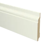 Vochtwerende MDF plint Romantisch 15x120mm wit Gelakt RAL9010 16053