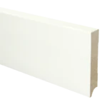 Vochtwerende MDF Plint modern Recht 18x120mm Wit gegrond - 16408