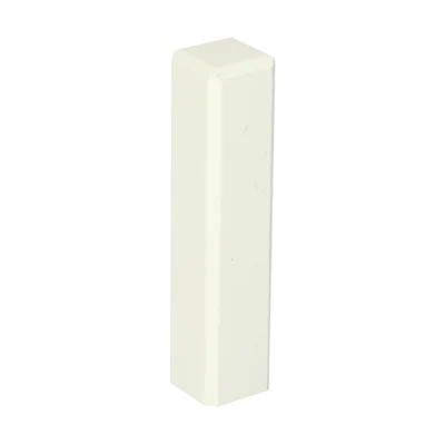 Vochtwerende MDF Buitenhoek Gelakt Verkeerswit RAL9016 t.b.v. MDF overzetplint 18x90mm - 16548