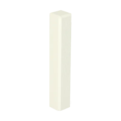 Vochtwerende MDF Buitenhoek Gelakt Verkeerswit RAL9016 t.b.v. MDF overzetplint 18x120mm - 16554
