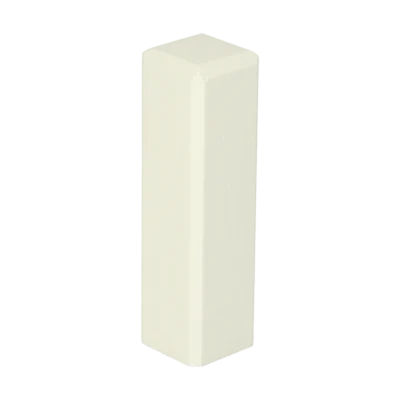 Vochtwerende MDF Buitenhoek Gelakt Wit RAL9010 t.b.v. MDF overzetplint 22x85mm - 16558
