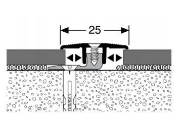 Dilatatieprofiel Kuberit schroef 4-9.5mm Zand 100cm - 41746