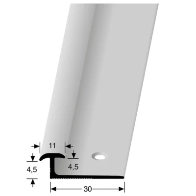Overgangsprofiel t.b.v. 4,5 mm PVC zwart - 51572
