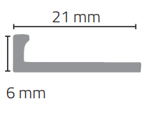 In-egaliseer eindprofiel tot 4.5mm PVC schroef Zilver 250cm - 65465 - Afbeelding 3