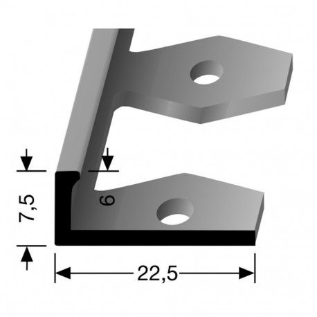 In-egaliseer eindprofiel buigbaar tot 6mm PVC schroef Zilver 250cm - 65398
