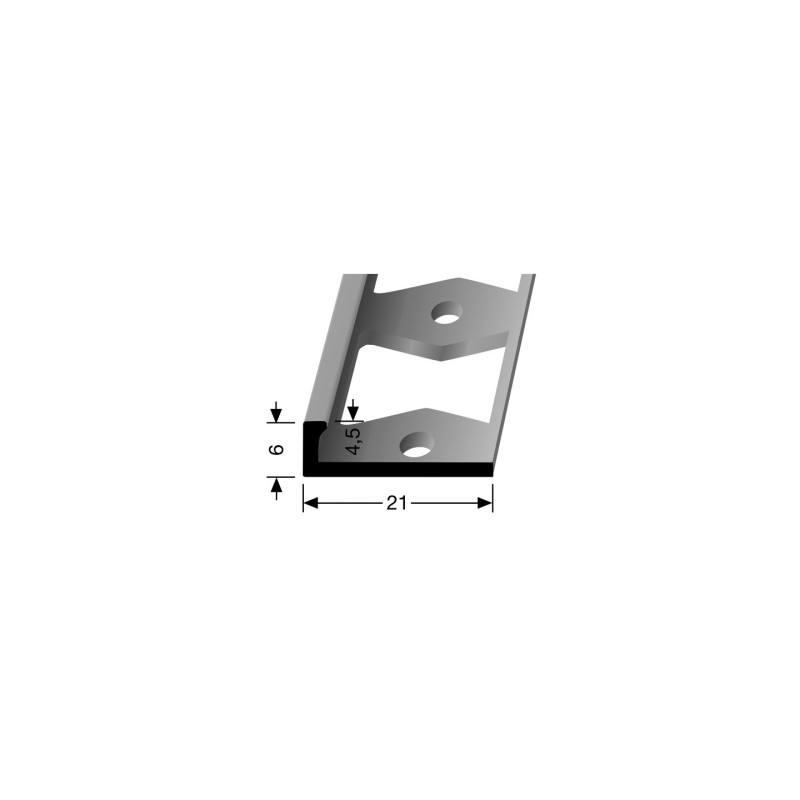 In-egaliseer eindprofiel tot 4.5mm PVC schroef Zwart 300cm - 65468 - Afbeelding 2