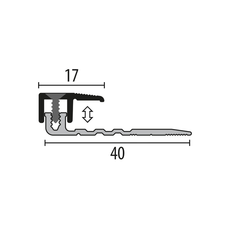 Eind- en afwerkprofiel Kuberit schroef 4-9.5mm Brons 300cm - 65935 - Afbeelding 2