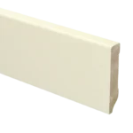Vochtwerende MDF plint Modern 12x70mm Gelakt Crèmewit RAL9001 - 15924