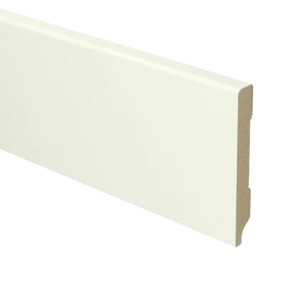 Vochtwerende MDF plint Modern Recht 12x90mm wit Gelakt RAL9010 - 16028/2252023